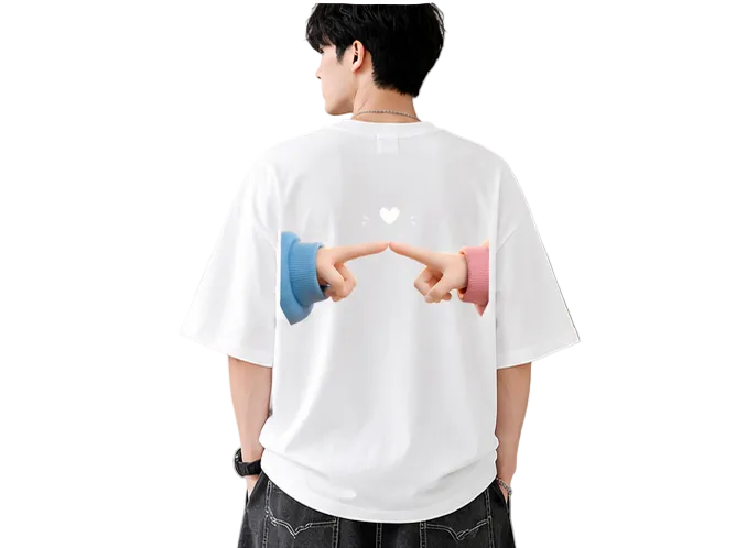 Unisex Oversized T-Shirts Couple — Monochrome Duo