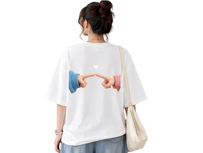 Unisex Oversized T-Shirts Couple — Monochrome Duo