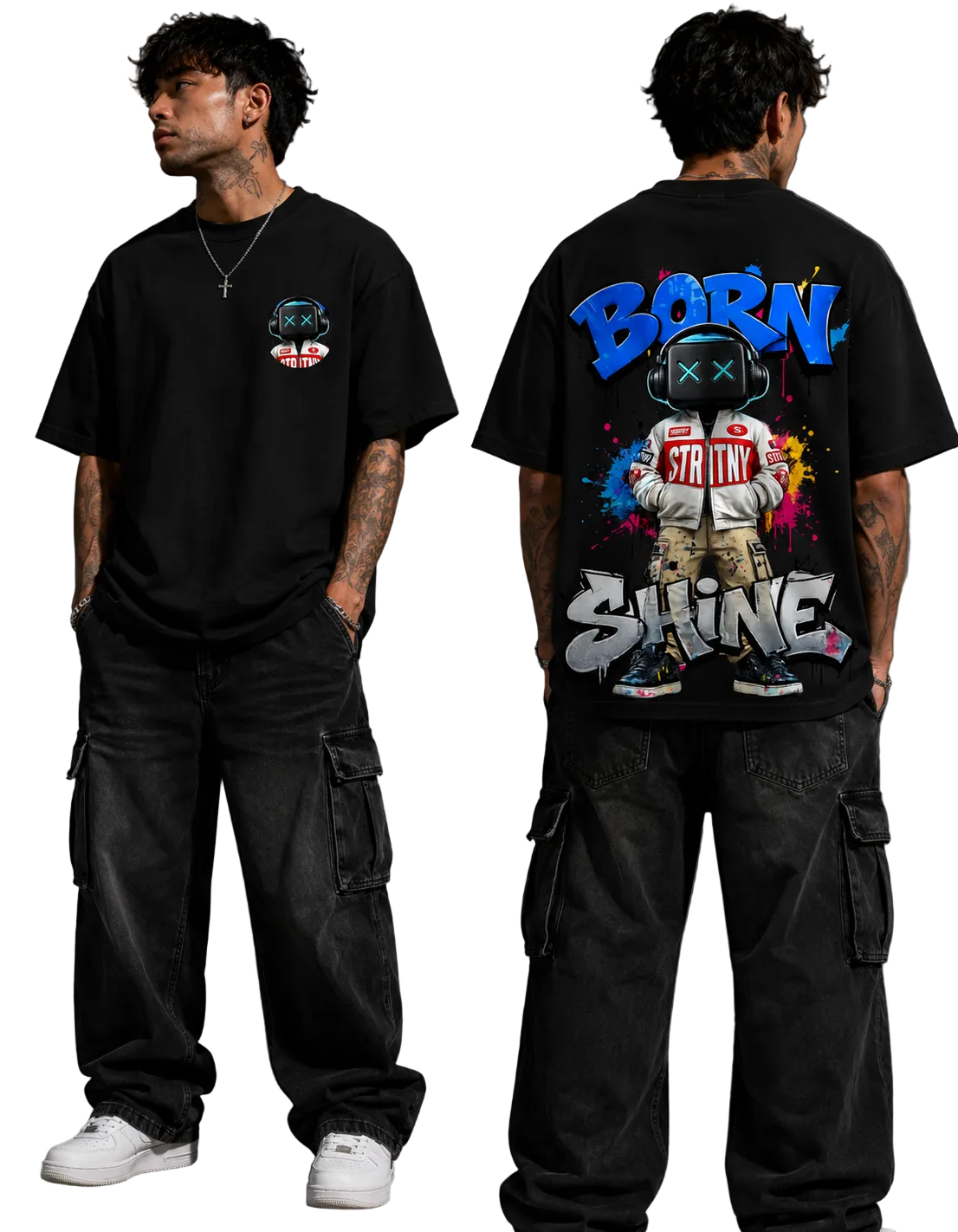Men's Oversized T-Shirt — Born To Shine