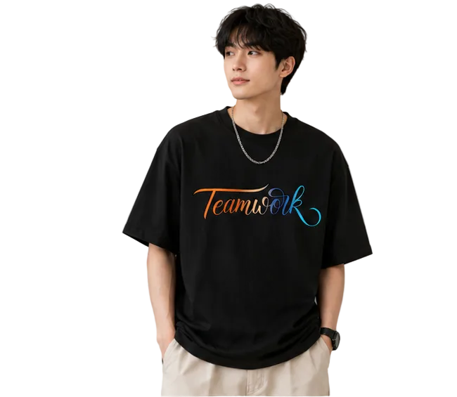 Unisex Oversized T-Shirts Couple — Monochrome