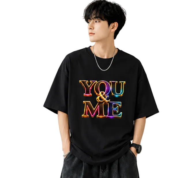 Unisex Oversized T-Shirts Couple — Monochrome Duo