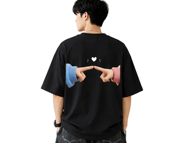 Unisex Oversized T-Shirts Couple — Monochrome Duo