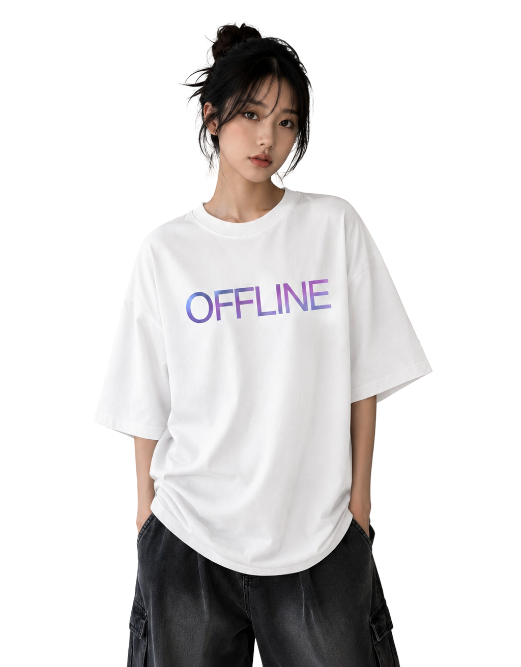 Women's Oversized T-Shirt — Noir Edition