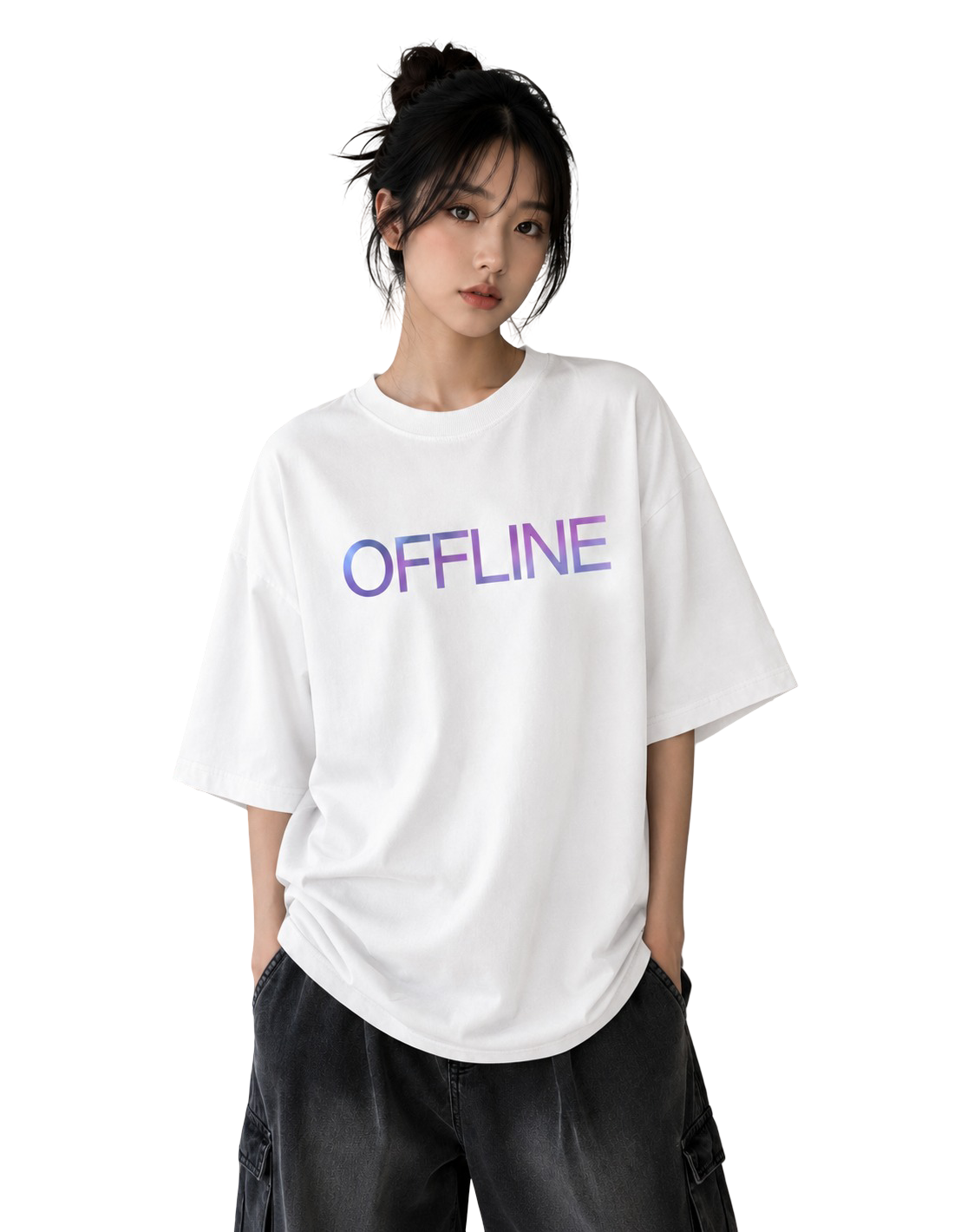 Women's Oversized T-Shirt — Classic Monochrome