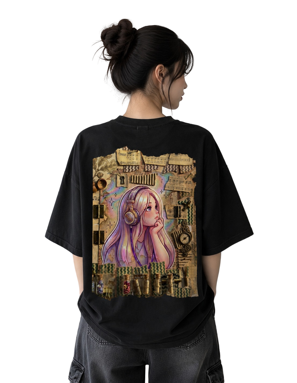 Women's Oversized T-Shirt — Noir Edition