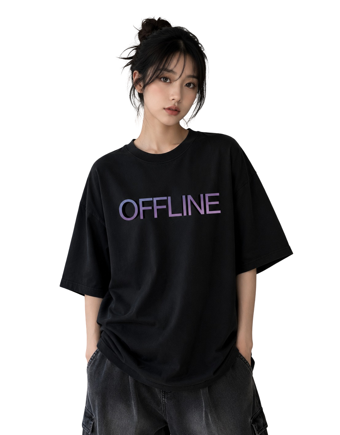 Women's Oversized T-Shirt — Noir Edition
