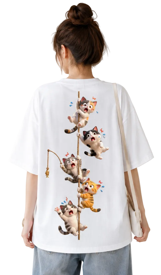 Women's Oversized T-Shirt — Minimal Black & White