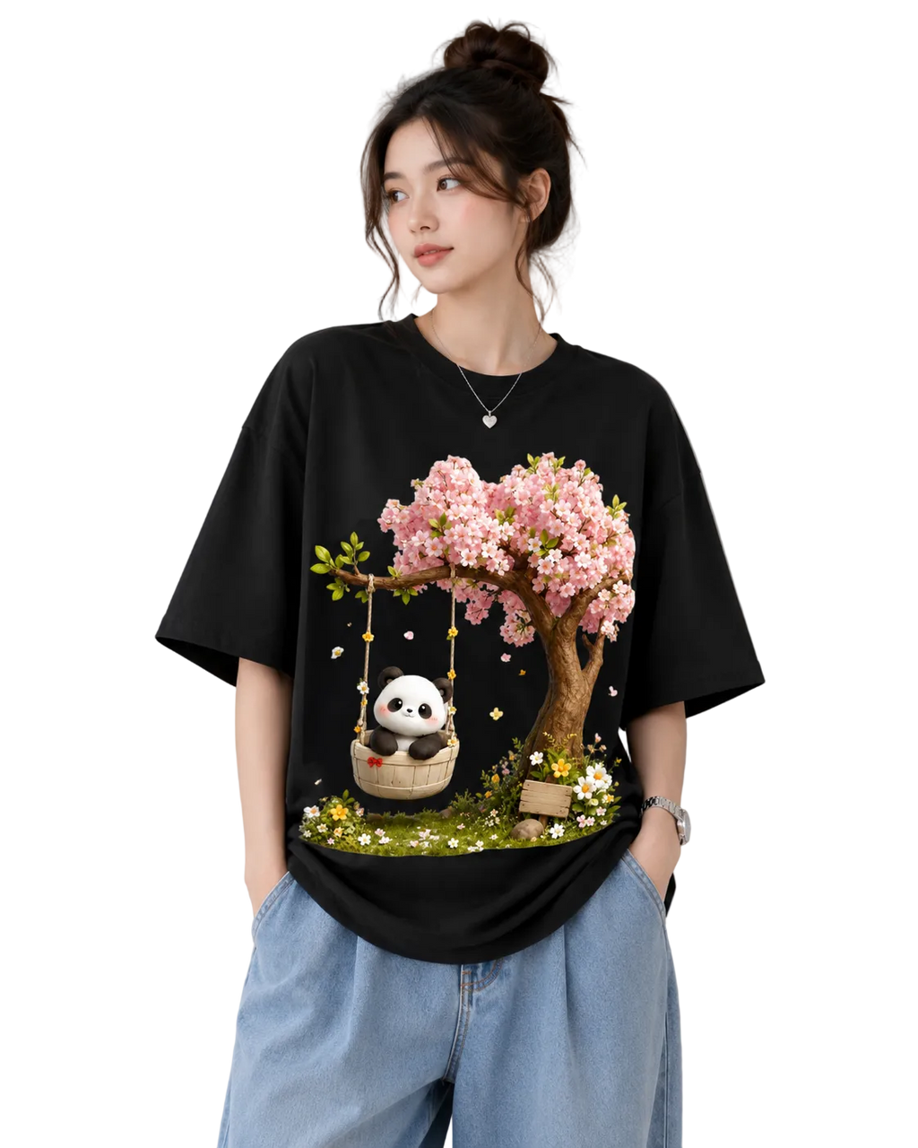 Women's Oversized T-Shirt — Effortless Monochrome
