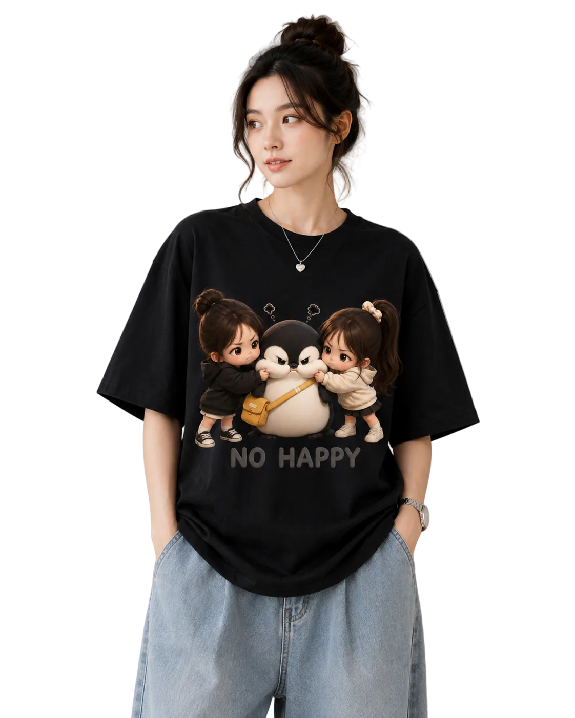 Women's Oversized T-Shirt — Signature Monochrome