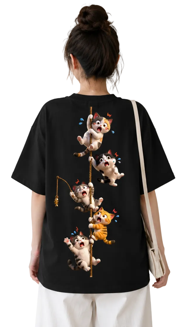 Women's Oversized T-Shirt — Minimal Black & White