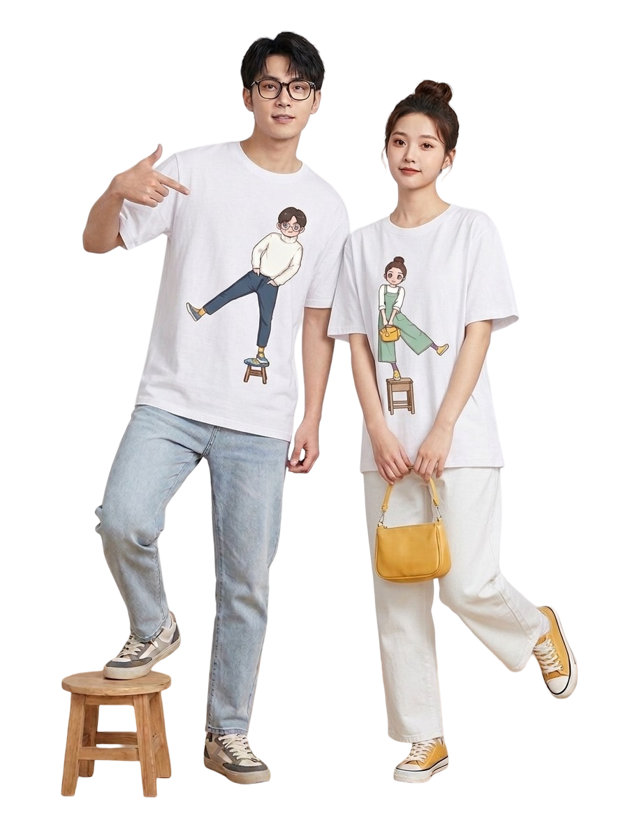 Unisex Oversized T-Shirts Couple — Essential Set