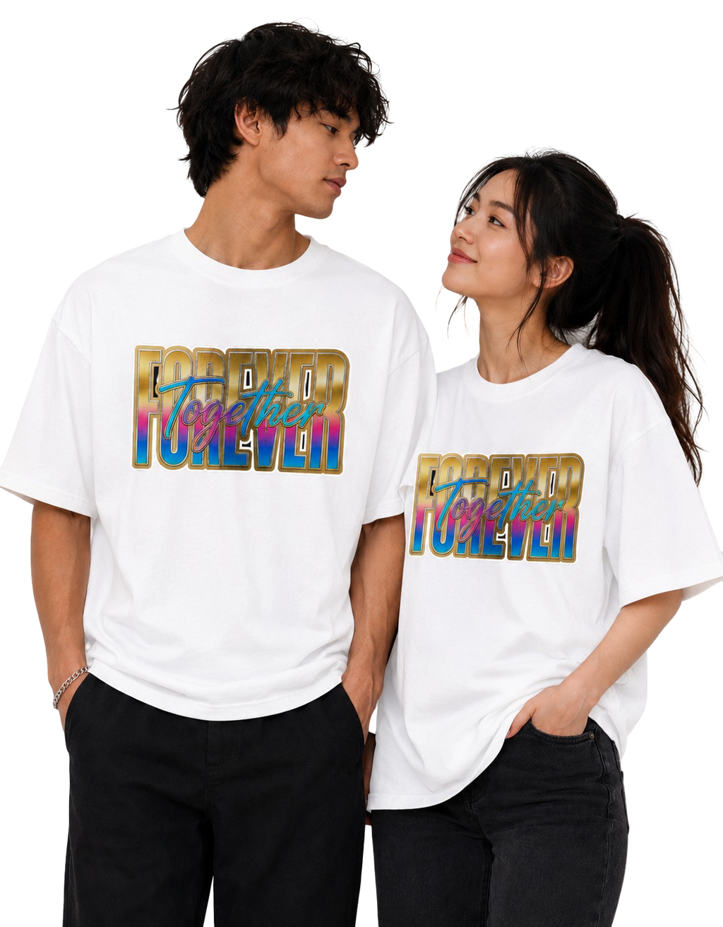 Unisex Oversized T-Shirts Couple — Unisex Set