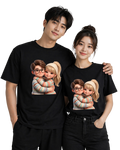 Unisex Oversized T-Shirts Couple — B&W Unisex