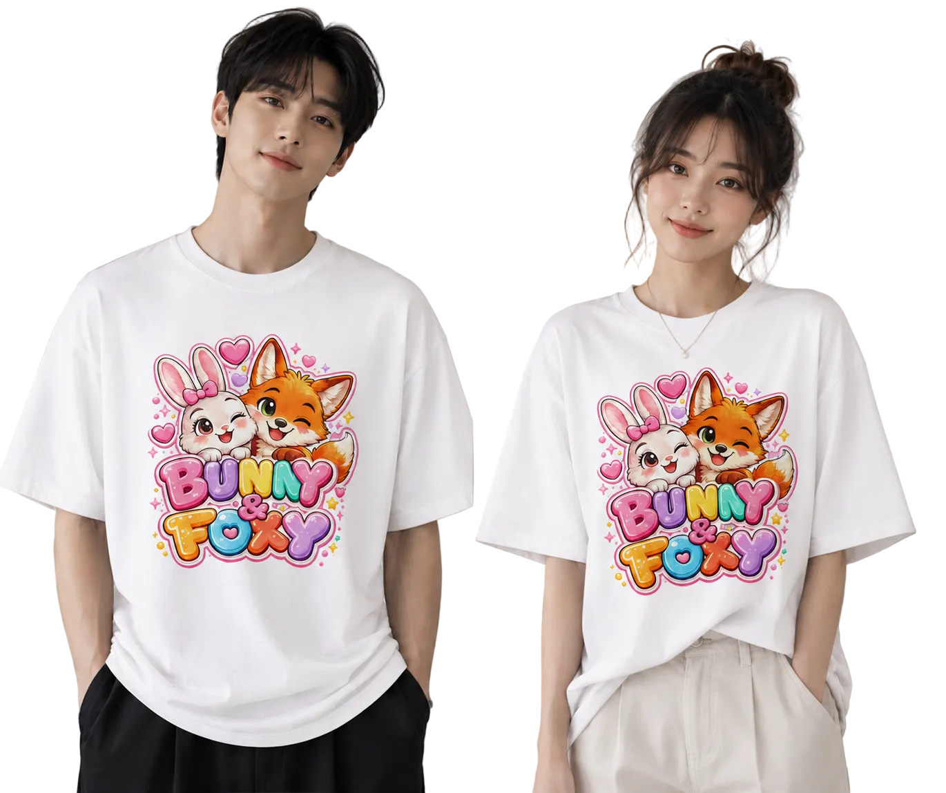 Unisex Oversized T-Shirts Couple