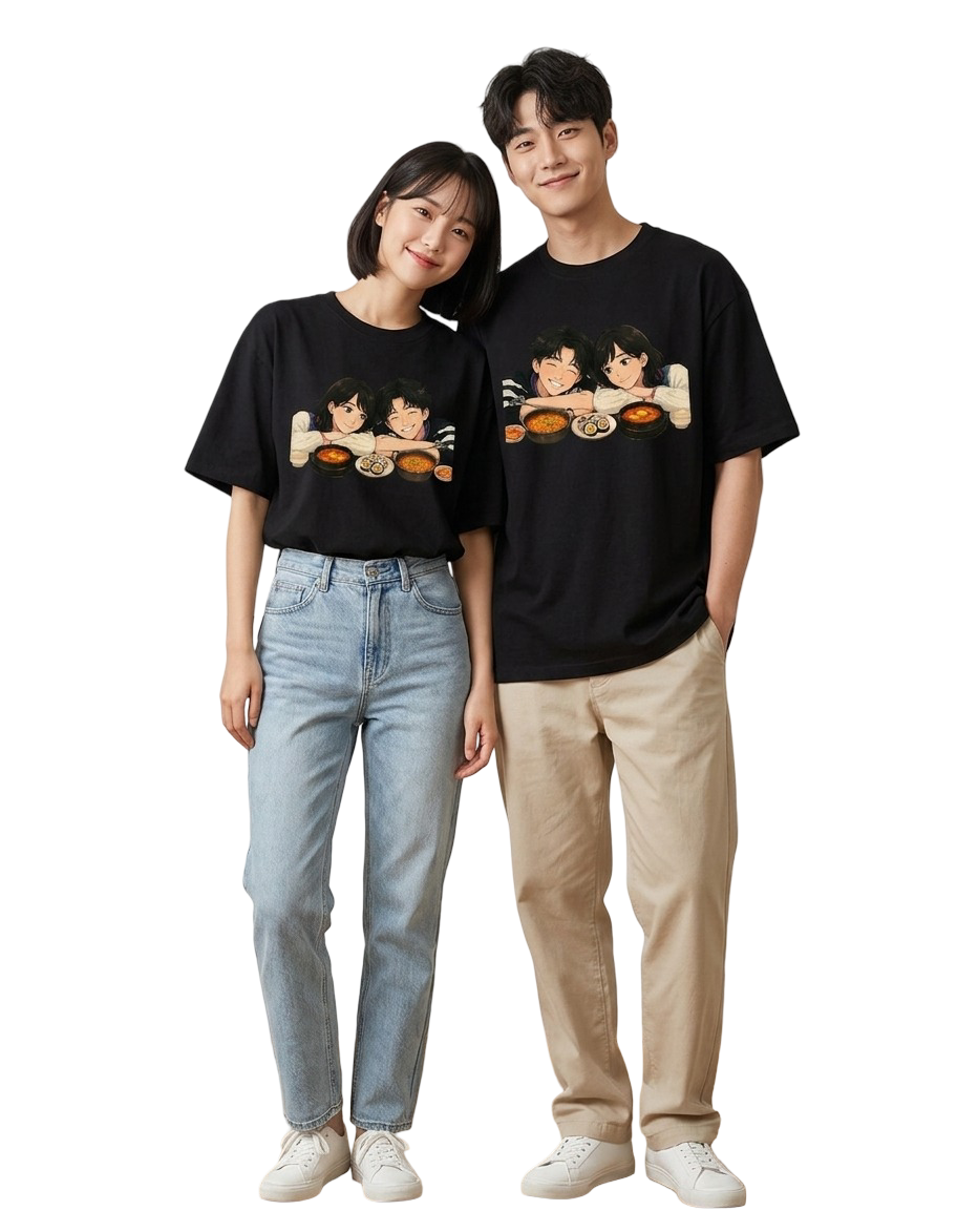 Unisex Oversized T-Shirts Couple — Pure White
