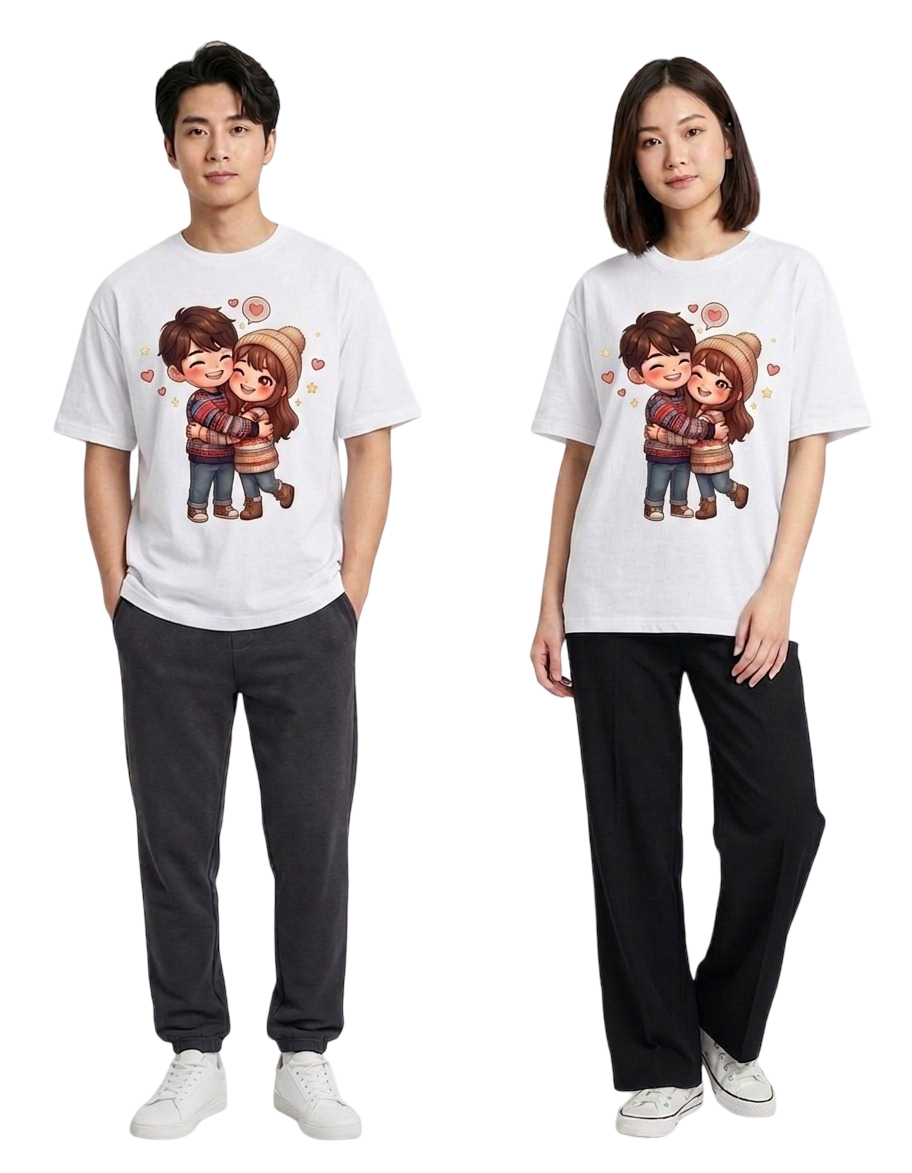 Unisex Oversized T-Shirts Couple — Matching Set
