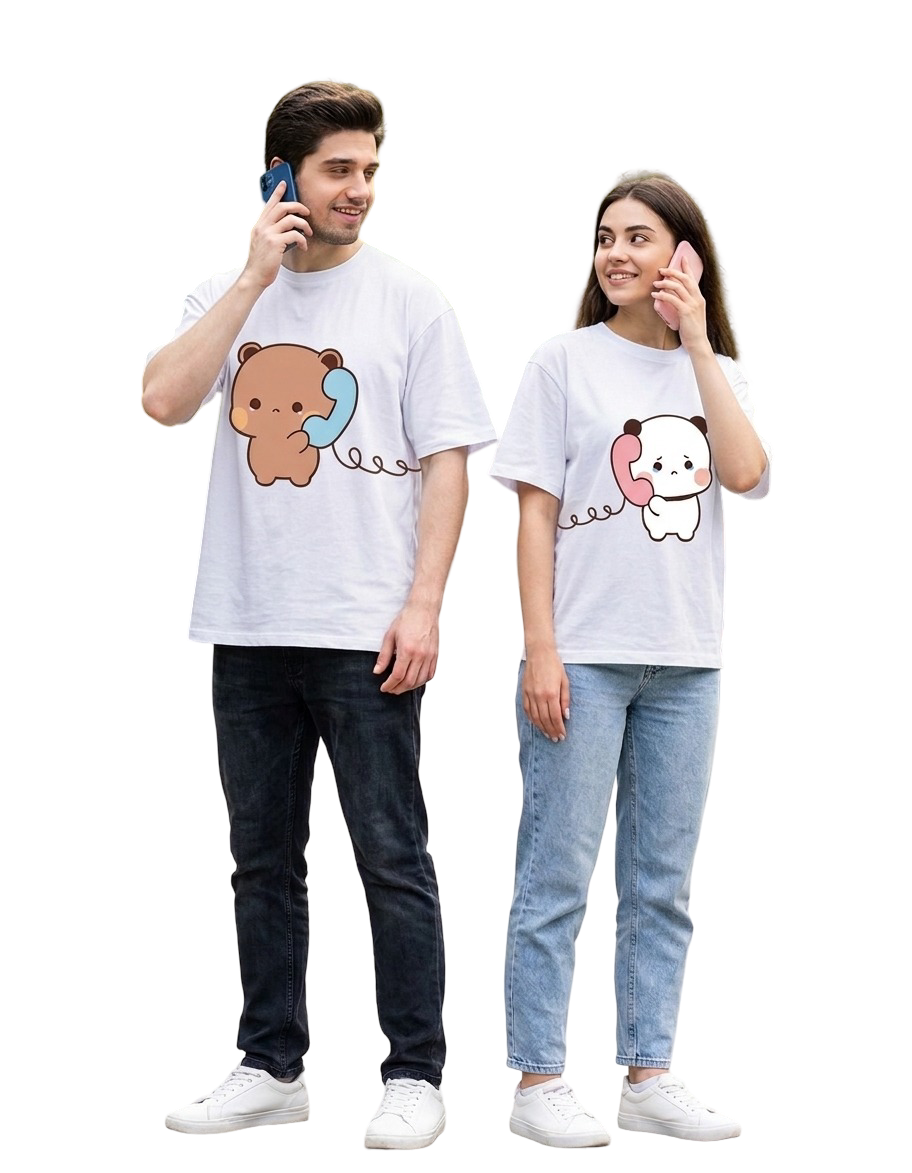 Unisex Oversized T-Shirts Couple — Monochrome Set
