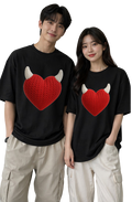 Unisex Oversized T-Shirts Couple — Classic Black