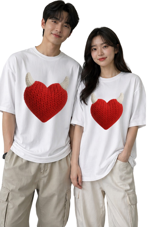 Couple Oversized T-Shirts — Classic Black Set