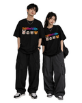 Unisex Oversized T-Shirts Couple — Premium Black