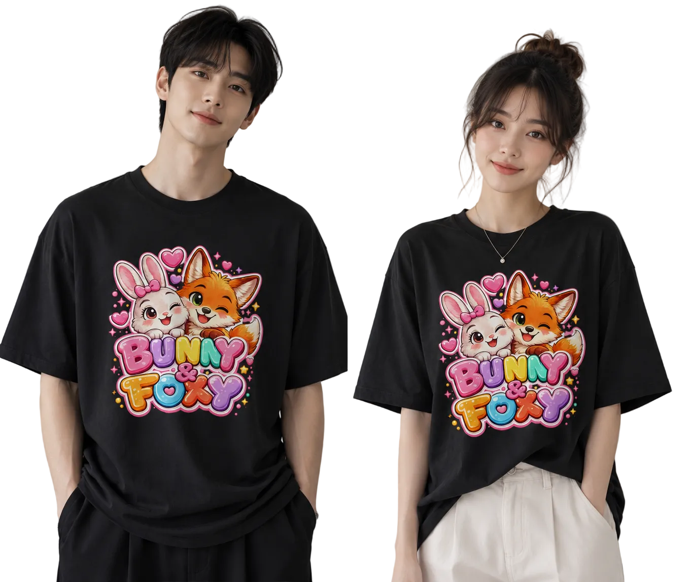 Unisex Oversized T-Shirts Couple