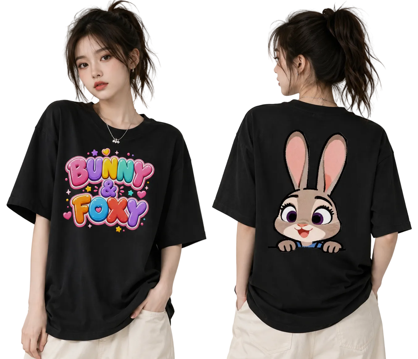Unisex Oversized T-Shirts Couple